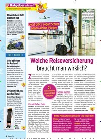 Titelbild der Ausgabe 23/2019 von Welche Reiseversicherung braucht man wirklich?. Zeitschriften als Abo oder epaper bei United Kiosk online kaufen.