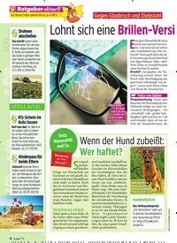 Titelbild der Ausgabe 31/2019 von Gegen Glasbruch und Diebstahl: Lohnt sich eine Brillen-Versi cherung wirklich?. Zeitschriften als Abo oder epaper bei United Kiosk online kaufen.
