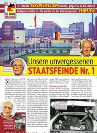 Titelbild der Ausgabe 36/2019 von Unsere unvergessenen FLUCHTHELFER STAATSFEINDE Nr. 1 in der DDR. Zeitschriften als Abo oder epaper bei United Kiosk online kaufen.