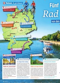 Titelbild der Ausgabe 39/2019 von Reisen & gewinnen: Fünf wunderschöne Rad touren. Zeitschriften als Abo oder epaper bei United Kiosk online kaufen.