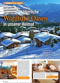 Titelbild der Ausgabe 47/2019 von Reisen & gewinnen: Herrliche Wohlfühl-Oasen in unserer Heimat. Zeitschriften als Abo oder epaper bei United Kiosk online kaufen.