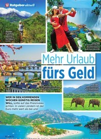 Titelbild der Ausgabe 11/2020 von Ratgeber aktuell: Mehr Urlaub fürs Geld. Zeitschriften als Abo oder epaper bei United Kiosk online kaufen.