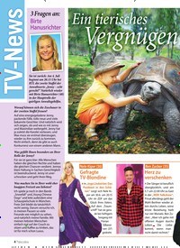 Titelbild der Ausgabe 13/2019 von TV-News:Ein tierisches Vergnügen. Zeitschriften als Abo oder epaper bei United Kiosk online kaufen.