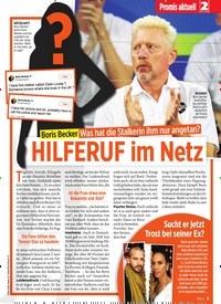 Titelbild der Ausgabe 3/2020 von Boris Becker Was hat die Stalkerin ihm nur angetan? HILFERUF im Netz. Zeitschriften als Abo oder epaper bei United Kiosk online kaufen.