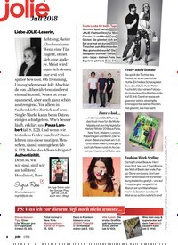 Titelbild der Ausgabe 7/2018 von Jolie: Juli 2018. Zeitschriften als Abo oder epaper bei United Kiosk online kaufen.