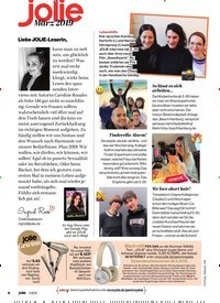 Titelbild der Ausgabe 3/2019 von Liebe JOLIE-Leserin,. Zeitschriften als Abo oder epaper bei United Kiosk online kaufen.