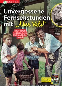 Titelbild der Ausgabe 1/2019 von Erfolg in Serie: Unvergessene Fernsehstunden mit ” Aber Vati!“. Zeitschriften als Abo oder epaper bei United Kiosk online kaufen.
