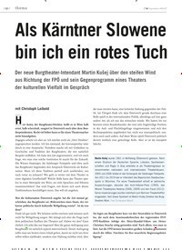 Titelbild der Ausgabe 9/2019 von Als Kärntner Slowene bin ich ein rotes Tuch. Zeitschriften als Abo oder epaper bei United Kiosk online kaufen.