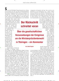 Titelbild der Ausgabe 3/2020 von Der Rückschritt schreitet voran. Zeitschriften als Abo oder epaper bei United Kiosk online kaufen.