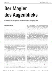 Titelbild der Ausgabe 6/2020 von wolfgang utzt: Der Magier des Augenblicks. Zeitschriften als Abo oder epaper bei United Kiosk online kaufen.