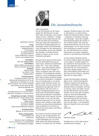 Titelbild der Ausgabe 8/2022 von Die Ausnahmebranche. Zeitschriften als Abo oder epaper bei United Kiosk online kaufen.
