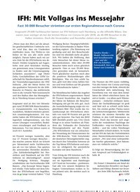 Titelbild der Ausgabe 8/2022 von IFH: Mit Vollgas ins Messejahr. Zeitschriften als Abo oder epaper bei United Kiosk online kaufen.