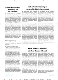 Titelbild der Ausgabe 10/2022 von Vaillant: Wärmepumpen sorgen für Wachstumsschub. Zeitschriften als Abo oder epaper bei United Kiosk online kaufen.