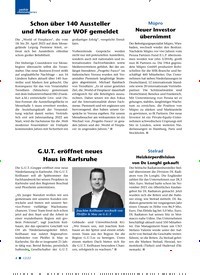 Titelbild der Ausgabe 12/2022 von Schon über 140 Aussteller und Marken zur WOF gemeldet. Zeitschriften als Abo oder epaper bei United Kiosk online kaufen.