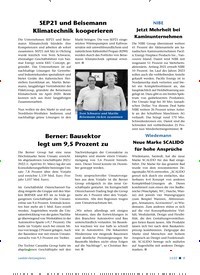 Titelbild der Ausgabe 13/2022 von Berner: Bausektor legt um 9,5 Prozent zu. Zeitschriften als Abo oder epaper bei United Kiosk online kaufen.