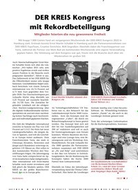 Titelbild der Ausgabe 8/2022 von DER KREIS Kongress mit Rekordbeteiligung. Zeitschriften als Abo oder epaper bei United Kiosk online kaufen.