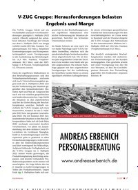 Titelbild der Ausgabe 13/2022 von V-ZUG Gruppe: Herausforderungen belasten Ergebnis und Marge. Zeitschriften als Abo oder epaper bei United Kiosk online kaufen.