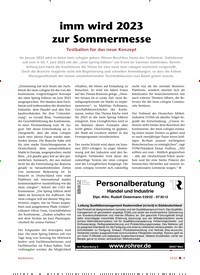 Titelbild der Ausgabe 15/2022 von imm wird 2023 zur Sommermesse. Zeitschriften als Abo oder epaper bei United Kiosk online kaufen.