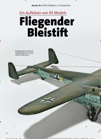 Titelbild der Ausgabe 4/2020 von Dornier Do 17 P-1 I Maßstab 1:72 I Baubericht: Ein Aufklärer von RS Models: Fliegender Bleistift. Zeitschriften als Abo oder epaper bei United Kiosk online kaufen.