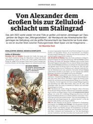 Titelbild der Ausgabe 2/2022 von Von Alexander dem Großen bis zur Zelluloidschlacht um Stalingrad. Zeitschriften als Abo oder epaper bei United Kiosk online kaufen.