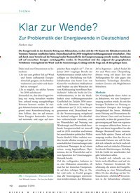 Titelbild der Ausgabe 3/2019 von Klar zur Wende? Zur Problematik der Energiewende in Deutschland. Zeitschriften als Abo oder epaper bei United Kiosk online kaufen.