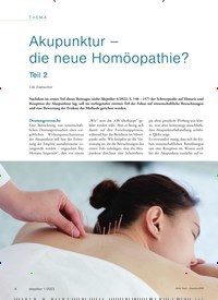 Titelbild der Ausgabe 1/2023 von Akupunktur – die neue Homöopathie?. Zeitschriften als Abo oder epaper bei United Kiosk online kaufen.