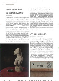 Titelbild der Ausgabe 12/2019 von SAMMLER-SERVICE: Hohe Kunst des Kunsthandwerks. Zeitschriften als Abo oder epaper bei United Kiosk online kaufen.