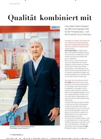 Titelbild der Ausgabe 1/2021 von INTERVIEW: Qualität kombiniert mit Innovation. Zeitschriften als Abo oder epaper bei United Kiosk online kaufen.