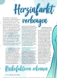 Titelbild der Ausgabe 6/2022 von Herzinfarkt vorbeugen Risikofaktoren erkennen. Zeitschriften als Abo oder epaper bei United Kiosk online kaufen.