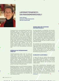 Titelbild der Ausgabe 1/2022 von LIEFERKETTENGESETZ : EIN PARADIGMENWECHSEL?. Zeitschriften als Abo oder epaper bei United Kiosk online kaufen.