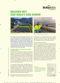 Titelbild der Ausgabe 2/2022 von BRAUEN MIT DER KRAFT DER SONNE. Zeitschriften als Abo oder epaper bei United Kiosk online kaufen.