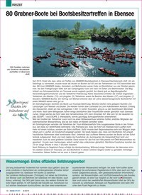 Titelbild der Ausgabe 8/2019 von 80 Grabner-Boote bei Bootsbesitzertreffen in Ebensee. Zeitschriften als Abo oder epaper bei United Kiosk online kaufen.