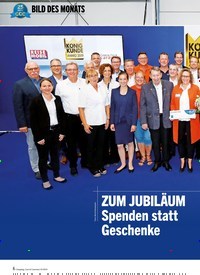 Titelbild der Ausgabe 10/2019 von BILD DES MONATS: ZUM JUBILÄUM Spenden statt Geschenke. Zeitschriften als Abo oder epaper bei United Kiosk online kaufen.