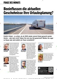 Titelbild der Ausgabe 6/2022 von Beeinflussen die aktuellen Geschehnisse Ihre Urlaubsplanung?. Zeitschriften als Abo oder epaper bei United Kiosk online kaufen.