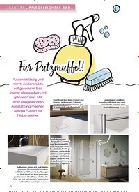 Titelbild der Ausgabe 9/2019 von PFLEGELEICHTES BAD: Für Putgmuffel!. Zeitschriften als Abo oder epaper bei United Kiosk online kaufen.