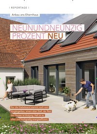 Titelbild der Ausgabe 8/2020 von Anbau ans Elternhaus: NEUNUNDNEUNZIG PROZENT NEU. Zeitschriften als Abo oder epaper bei United Kiosk online kaufen.
