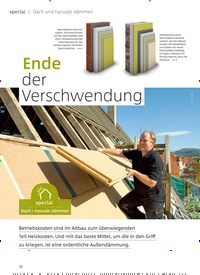 Titelbild der Ausgabe 10/2020 von Dach und Fassade dämmen: Ende der Verschwendung. Zeitschriften als Abo oder epaper bei United Kiosk online kaufen.