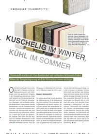Titelbild der Ausgabe 2/2019 von DÄMMSTOFFE: KUSCHELIG IM WINTER, KÜHL IM SOMMER. Zeitschriften als Abo oder epaper bei United Kiosk online kaufen.