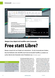 Titelbild der Ausgabe 10/2019 von Manjaro im Umbruch: Manjaro Linux düpiert mit FreeOffice seine Community: Free statt Libre?. Zeitschriften als Abo oder epaper bei United Kiosk online kaufen.