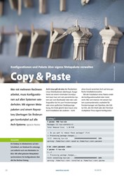 Titelbild der Ausgabe 10/2019 von Konfigurationen und Pakete über eigene Metapakete verwalten: Copy & Paste. Zeitschriften als Abo oder epaper bei United Kiosk online kaufen.