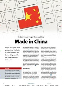 Titelbild der Ausgabe 4/2020 von Deepin Linux: Made in China. Zeitschriften als Abo oder epaper bei United Kiosk online kaufen.