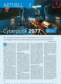 Titelbild der Ausgabe 8/2020 von Cyberpunk 2077. Zeitschriften als Abo oder epaper bei United Kiosk online kaufen.