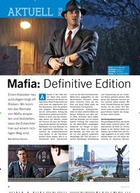 Titelbild der Ausgabe 10/2020 von Mafia: Definitive Edition. Zeitschriften als Abo oder epaper bei United Kiosk online kaufen.