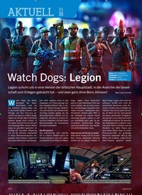 Titelbild der Ausgabe 11/2020 von Watch Dogs: Legion. Zeitschriften als Abo oder epaper bei United Kiosk online kaufen.