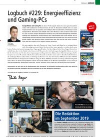 Titelbild der Ausgabe 11/2019 von Logbuch #229: Energieeffizienz und Gaming-PCs. Zeitschriften als Abo oder epaper bei United Kiosk online kaufen.