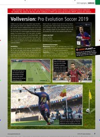 Titelbild der Ausgabe 12/2019 von DVD-Highlights: Vollversion: Pro Evolution Soccer 2019. Zeitschriften als Abo oder epaper bei United Kiosk online kaufen.