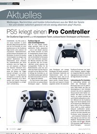 Titelbild der Ausgabe 10/2022 von PS5 kriegt einen Pro Controller. Zeitschriften als Abo oder epaper bei United Kiosk online kaufen.