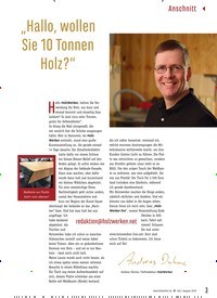 Titelbild der Ausgabe 80/2019 von Anschnitt: „Hallo, wollen Sie 10 Tonnen Holz?“. Zeitschriften als Abo oder epaper bei United Kiosk online kaufen.