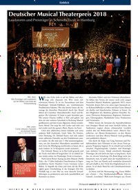 Titelbild der Ausgabe 6/2018 von Deutscher Musical Theaterpreis 2018: Laudatoren und Preisträger in Schmidts Tivoli in Hamburg. Zeitschriften als Abo oder epaper bei United Kiosk online kaufen.