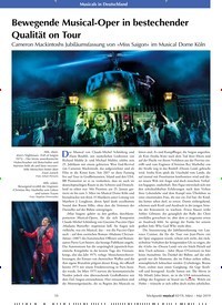 Titelbild der Ausgabe 2/2019 von Bewegende Musical-Oper in bestechender Qualität on Tour. Zeitschriften als Abo oder epaper bei United Kiosk online kaufen.